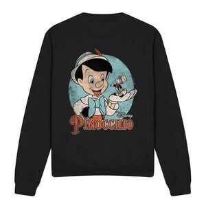 Pinocchio Unisex Adult Vintage Sweatshirt / Black